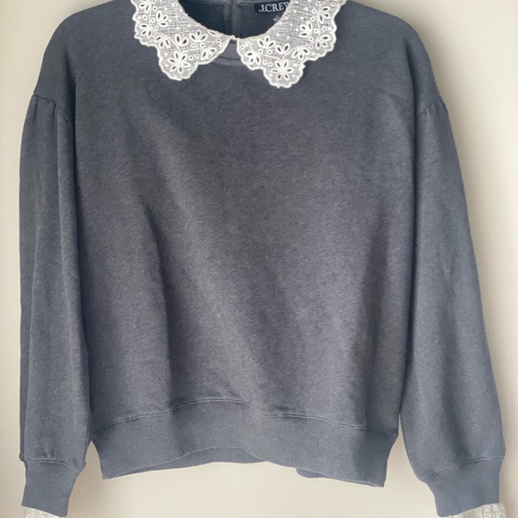 J.Crew lace sweatshirt - Picture 2 of 4